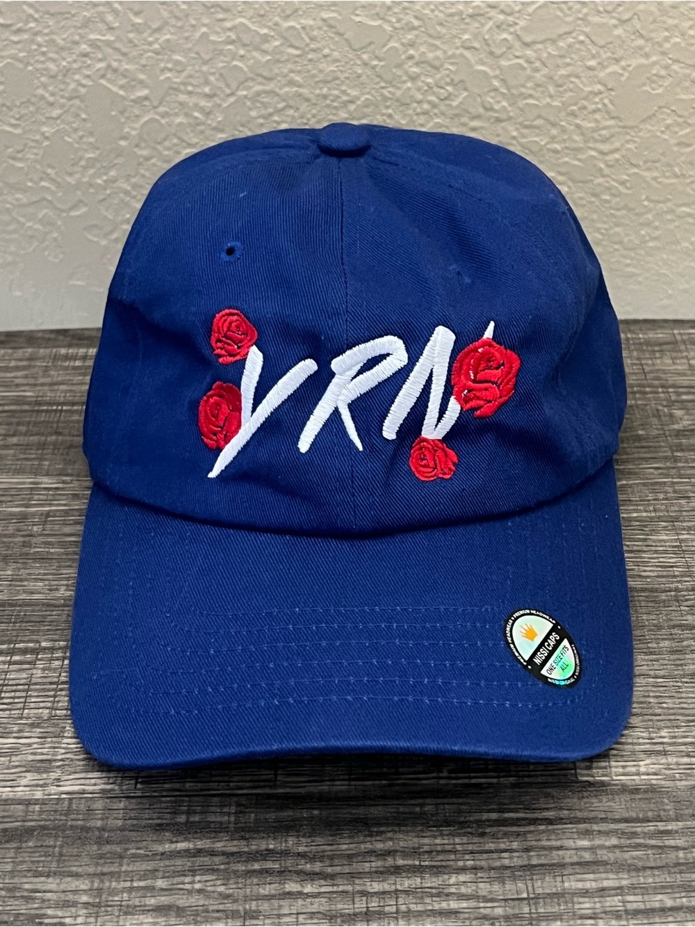 Migos YRN Royal Blue Roses Unisex Baseball Adjustable Hat-NWT